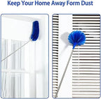 ZZ LAZYCOTTAGE Duster, Microfiber Dusters with 2 Handle Sets, Durable 15-98.1 Inches Long Telescopic Rod, Washable, Feather Dusters for Cleaning Cobweb and Ceilings Fans, 5 Pack (Blue) - Image 3