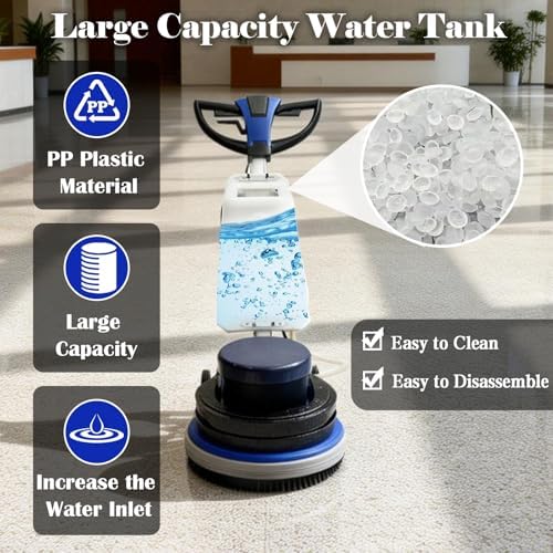 TECHTONGDA 18"Commercial Floor Scrubber Industrial Floor Buffer Machine Buffer Heavy Duty Floor Grinder Polisher Machine Carpet Cleaning Machine with Weighing Iron Clean/Grind/Polish/Wax 110V - Image 4
