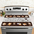 Coffee Stove Top Cover for Electric Stove, Coffee Range Covers for Electric Stove, Rubber Dish Drying Mat, Glass Cooktop Covers, Flat RV Range top Mats, 28"x20" by Unknown