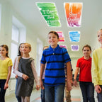 6Pcs Classroom Inspirational Fluorescent Light Covers2x4 FT Watercolor - Image 6