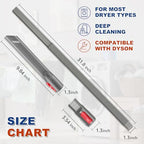 Sealegend Crevice Tool Dryer Vent Lint Vacuum Attachments Compatible with Dyson V15 V12 V11 V10 V8 V7 Vacuum Cleaner Dryer vent Cleaner Kit, Flexible Dryer Lint Removal Tool - Image 6