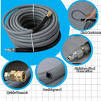4000 PSI Pressure Washer Hose 3/8 in x 200 ft Grey 1-Wire - Image 2