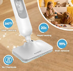 Steam Mop All-in-one Multi-Functional Powerful Steam Cleaner, Handheld Detachable Floor Steamer with 2 Steam Level, 380ML Water Tank & 23FT Power Cord for Whole Home Use - Image 3