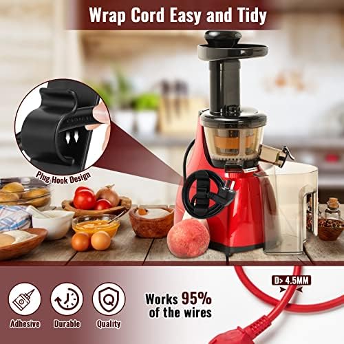 Jeymei 6Pcs Black Cord Organizer for Kitchen Appliances & 4-Pack Damp Clean Duster Sponge Pink - Image 2