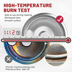 4-Piece Drip Pans Set - Compatible with GE Stoves - Chrome Finish Electric Stove Burner Drip Pans - 3 x 6inch, 1 x 8inch Stove Drip Pans - GE Stove Drip - Image 7