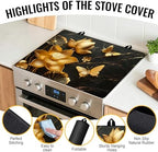 Stove Top Cover for Electric Stove,Glass Stove Top Cover, Heat Resistant Glass Cooktop Cover, Stovetop Protector, Kitchen Decor, Dish Drying Mats Cover for Ceramic Washer Top 28.5x20.5 inch - Image 4