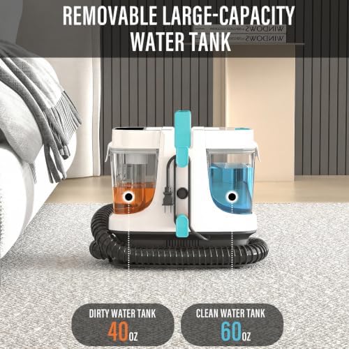 Starrybot Upholstery Cleaner Machine, 18Kpa Pet Stain Extractor(White blue) - Image 4