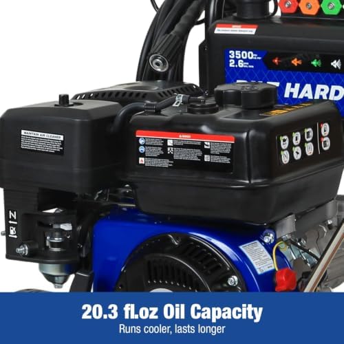 BILTHARD 3500 PSI Gas Pressure Washer, 2.6 GPM Heavy Duty Power Washer with 212cc 4 Cycle Engine, Spray Gun and Wand, 5 Quick Connect Nozzle Tips, 30 Foot Hose - Image 4