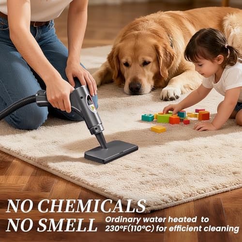 Steam Cleaner,15s Heat-Up,1.5L Tank,6-Level Adjustable Handle,Steamer for Cleaning,Portable Steamer for Cleaning with 20PCS Accessories,Steam Cleaner for Home,Car - Image 5