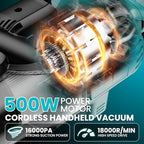 Cordless Vacuum for Makita Battery, 5 in 1 Lightweight Handheld Vacuum Cleaner with 500W Powerful Motor, 46 CFM Portable Hand Vacuum with Filtration HEPA for Floor, Carpet(Battery Not Included) - Image 2