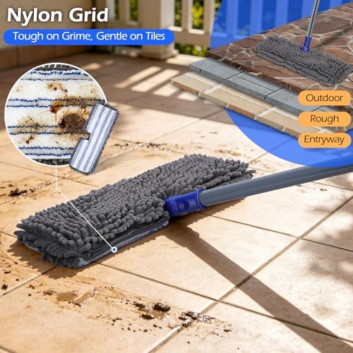 Dust Mop for Hardwood Floors,Double-Sided Flat Mops with 4 Mop Pads - Image 4