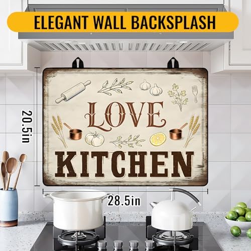 NYZE Stove Top Covers for Electric Stove for Kitchen (Rustic Farmhouse Kitchen) - Image 2
