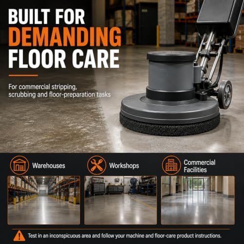 437.071 Floor Scrubber Pads, 12" Diameter Black - Image 6