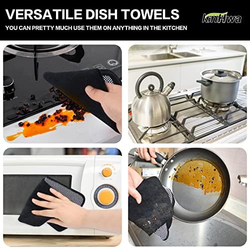 KinHwa Dish Cloths for Washing Dishes with Scrub Side, Microfiber Dish Rags - Image 6