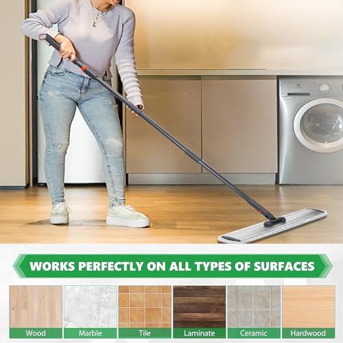18 in Microfiber Mop Large Wet Flat Mops for Floor Cleaning - Image 6