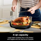 Ninja 4Qt CleanCrisp Glass Container with Storage Lid, Crispi, XSKSFN4QT - Image 2