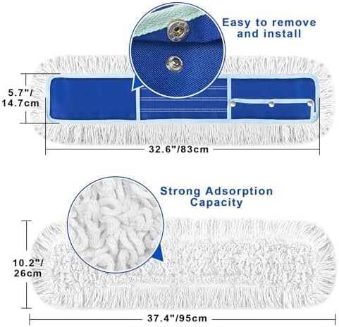36" Dust Mop Replacement Pad: 2 Pack - Image 2