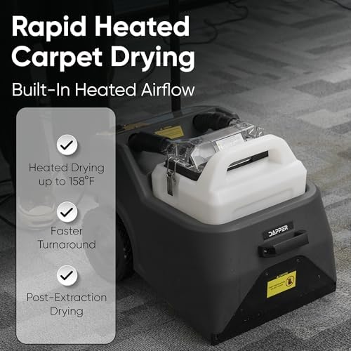 Dapper 3-in-1 Carpet Restoration Machine with Deep Combing, High-Power Extraction and 160°F Heated Drying — Ideal for Hotels, Offices, Schools & Commercial Carpet Care - Image 5