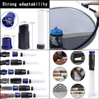 14Pcs Universal Vacuum Attachment Professional Shop Vac Accessories Wet Dry Vacuum Hose Adapter with Hair Brush Extension Wand Flexible Crevice Tool fit 2 1/2" to 1 1/4" and 1 7/8" to 1" Vacuum Hose - Image 6