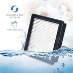 Replacement Filter Compatible with ProTeam Super Coach Pro 10, Pro 6, GoFree Flex, ProVac FS 6 – Filter Cartridge for Backpack Vacuum – Twin Pack, Reusable, Washable, High Filtration - Image 4
