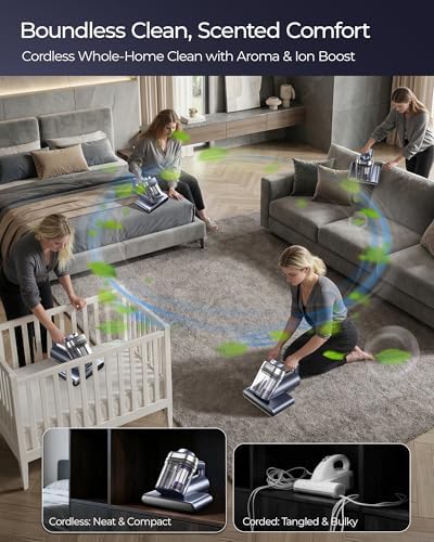 Teant Cordless Bed Mattress Vacuum, 18kPa Suction & LED Display, Model MV01 - Image 6