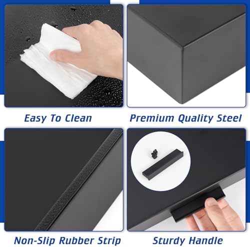 Stove Top Cover with Handles, Heavy Duty Metal Noodle Board Cooktop Cover for Gas/Electric Stove Top, (L 22" x W 15" x H 3") Large Gas Stove Protective Cover for Kitchen Space Expansion - Image 4