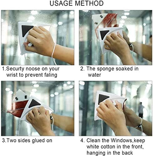 Double-side Magnetic Glass Wiper Window Cleaner Magnetic Glass Cleaning Tool Brush for Double Glazed Window Thickness 0.5"-1" (15-24mm) - Image 5