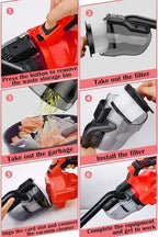 Cordless Vacuum Cleaner for Milwaukee M18 Battery, 5 in 1 Cordless Vacuum with 500W Brushless Motor Max 18000r/Min，50CFM 100AW Handheld Vacuum Cordless for Floor, Carpet, Car，Furniture(No Battery) - Image 4