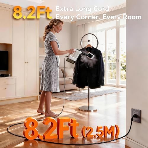 Handheld Steam Cleaner Portable Pressurized Steamer for Cleaning-15 PCS Accessories 15S Fast Heating 400ML Capacity Multi-Surface Deep Cleaning for Home, Kitchen, Car, Bathroom, Sofa, Floor, Window - Image 4