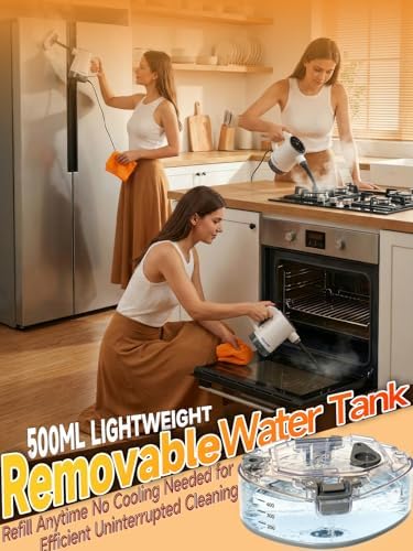 Handheld Steam Cleaner, 10S Fast Heat, Dual Power Modes & Self-Clean - Image 3
