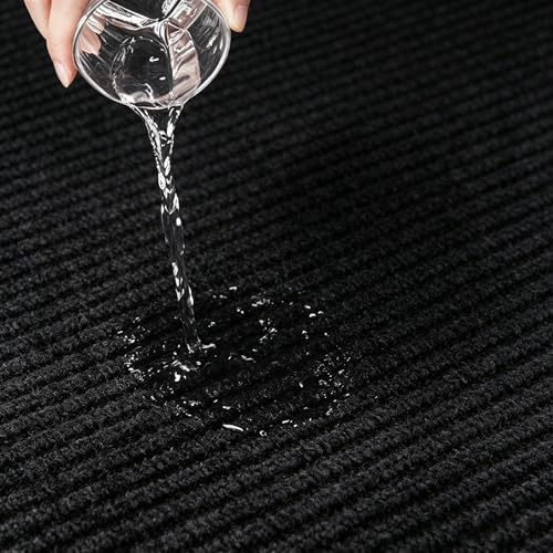 4'x10' Commercial Door Mat Non Slip Entry Carpet Runner Rugs Black - Image 4