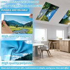 Wiooffen 6 Pcs Fluorescent Light Covers with 60 Magnets Decorative for Classroom Ceiling Light 4 x 2 Feet Magnetic Light Covers Filter Easy Install for Office Hospitals & Home(Landscape) - Image 3