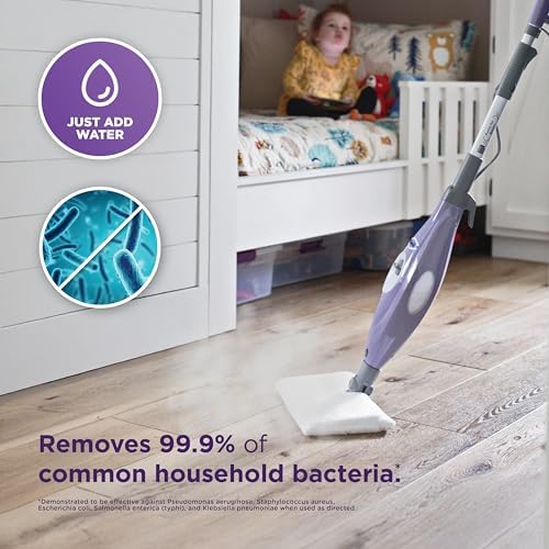 Shark Steam Pocket Mop with 2 Washable Double-sided Pads, Purple, S3501 - Image 3