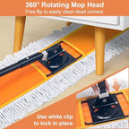 48" Commercial Dust Mop, Heavy Duty Floor Duster with 60" Long Handle - Image 3