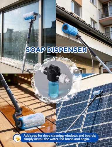 Telescopic Water-Fed Washing Kit with Soap Dispenser - Image 6