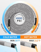 Pressure Washer Hose 125FT 3/8" Steel Wire Braided Swivel Quick Connector - Image 3