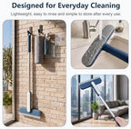 3-in-1 Window Screen Cleaner with Squeegee & Built-in Detail Brush, Aluminum Handle Cleaning Tool for Window Screens, Glass, Patio Doors & Sliding Door Tracks - Image 6
