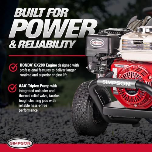 Simpson PowerShot 3500 PSI Gas Pressure Washer, 2.5 GPM, Honda GX200 Engine - Image 3