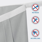 RYB HOME Faux Linen Blended Curtain for Classroom Glass Window, Light Filtering Small Door Window Draperys Privacy for Kitchen Dinning Home,1 Panel, 12W x 40L inches,Light Grey - Image 4