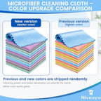 Niveaya 12 Pack Reusable Fish Scale Cloth, Microfiber Glass Cleaning Cloth - Image 2