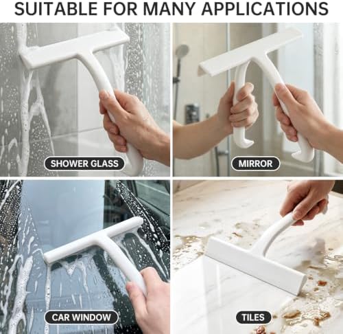Shower Squeegee for Glass Doors with Hook - Image 4