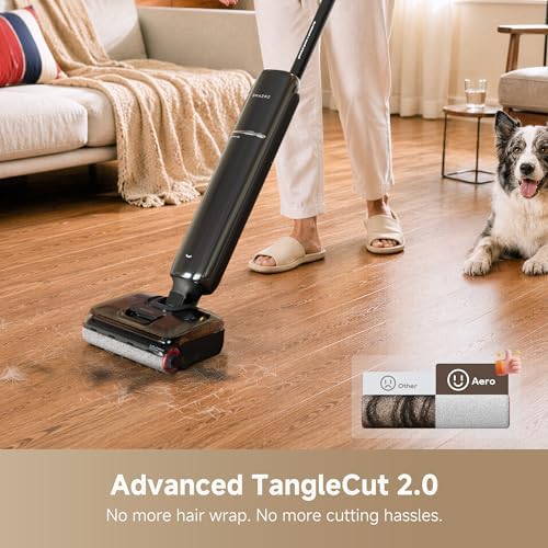 dreame Aero Wet Dry Vacuum Cleaner, All-in-ONE Vacuum Mop for Wet & Dry Messes, 0 Hair Residue Great for Pet Owners, One-Press Self-Clean, 180° Lie Flat, 35mins Runtime for Hard Floor Cleaning - Image 5