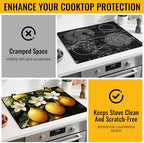 Stove Top Cover for Electric Stove,Glass Stove Top Cover, Heat Resistant Glass Cooktop Cover, Stovetop Protector, Kitchen Decor, Dish Drying Mats Cover for Ceramic Washer Top 28.5x20.5 inch - Image 4