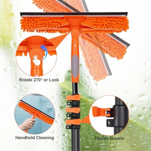 24FT Carbon Fiber Window Washing Kit with Extension Pole Outdoor - Image 5