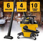 DEWALT DXV06PZ 4 Peak HP Shop Vacuum Wet/Dry, 6 Gal Shop Vac with Blower - Image 2