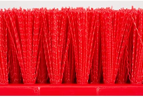 SPARTA Multi-Level Tile Scrub Brush 12" Wide Brush Head, Heavy-Duty Tile Cleaning Brush with End Bristles for Commercial Tiles, Tubs and Floor, Plastic, 12 Inches, Red, (Pack of 12) - Image 4