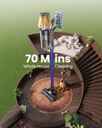 Cordless Vacuum Cleaner, Upgraded 650W 60KPA 70Mins Cordless Stick Vacuum Cleaner with Flexible Hose,Self-Standing,Touch Screen, Anti-tangle Wireless Vacumm Cleaners for Home/Pet Hair/Carpets/Floors - Image 4