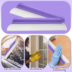 2 Pack 14 Inch Car Drying Squeegee Purple Silicone Window Blade - Image 3