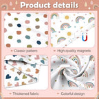6Pcs Classroom Fluorescent Magnetic Light Covers,2x4 FT Boho Rainbow - Image 3