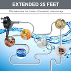 Drain Auger, Clog Remover with Drill Adapter, 25 Feet Flexible Plumbing Snake Use Manually or Powered for Kitchen,Bathrom and Shower Sink, Comes with Gloves(Gray) - Image 6